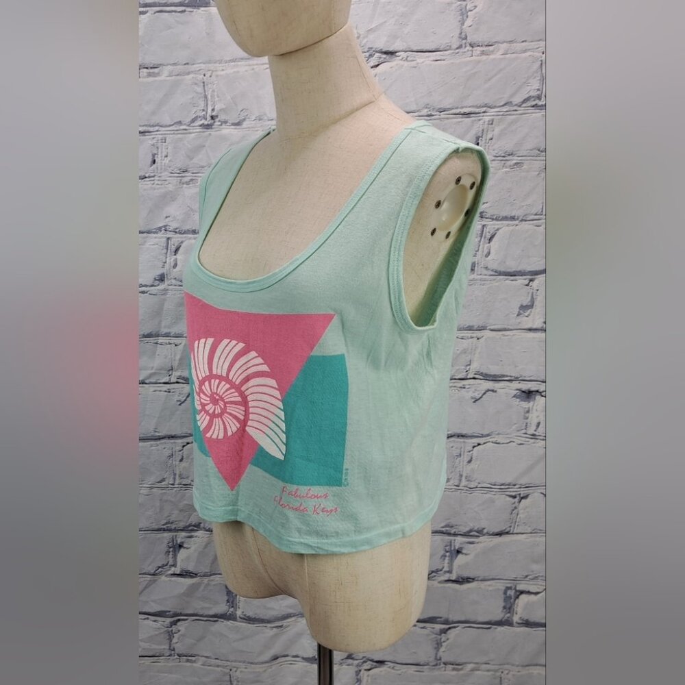True Vintage 90s 80s Women's Tank Top Beachwear Florida Swim Wear Beach Large - Picture 4 of 12